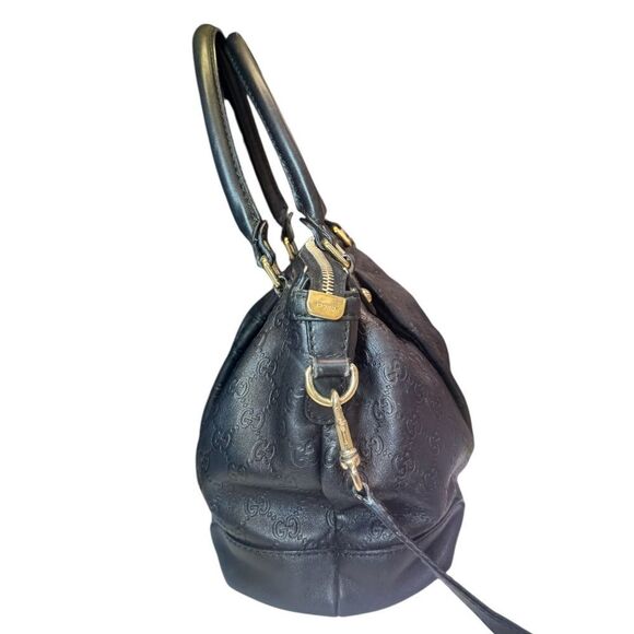 GUCCI Black Guccisima Leather Sukey 2way Satchel Bag Auth - Picture 4 of 16